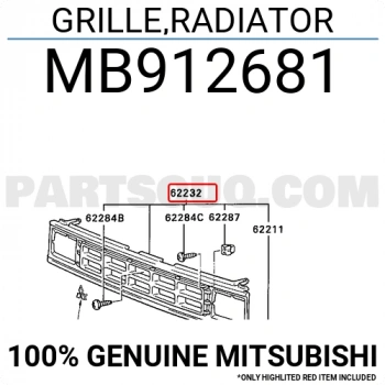 Mitsubishi L200 Ön Panjur Sıyah 1994 -1996 (Oem No:  Mb912681)