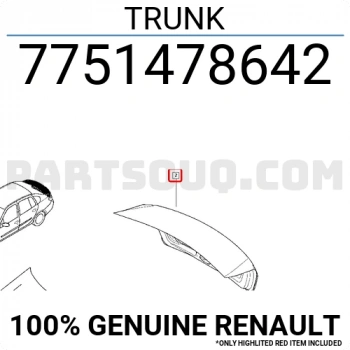 Renault Symbol Arka Bagaj Kapağı 2009-  (Oem No:  7751478642)