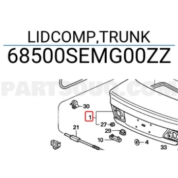 Honda City Bagaj Kapağı 2006 (Oem No:  68500Semg00Zz)