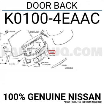 Nissan Qashqai Bagaj Kapağı 2013- (Oem No:  K01004Eaac)