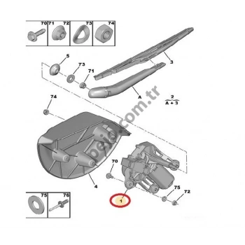 Silecek Motoru Psa Partner/Berlıngo 1.9 Dw8 04- (Oem No: 6405.L1)
