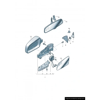 Volkswagen A6 2005 2011 Ayna Camı Sol Vm 014Aghl (Oem No:4F0857535A)