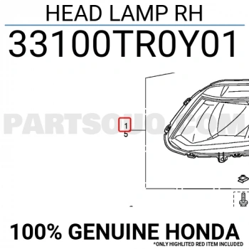 Far Civic 2012-2016 Fb7 Sedan Elektrikli Sağ (Oem No:33100Tr0Y01)
