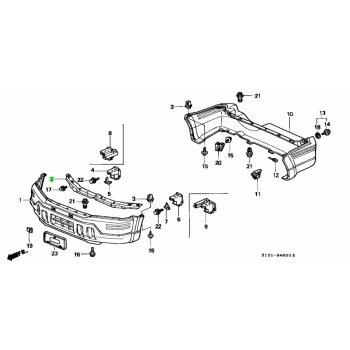 Honda Crv Ön Tampon Demiri Üst 1997-2001 (Oem No:  71141S10010Zz)
