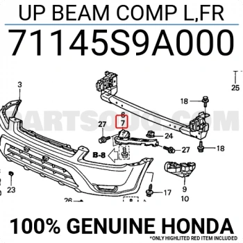 Honda Crv Ön Tampon Üst Demiri . Sol 2004-2006  (Oem No:  71145S9A000)