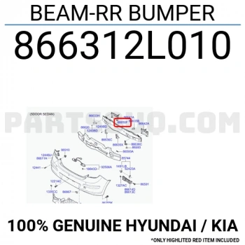 Hyundai İ30 Arka Tampon Demiri 2007  (Oem No:  866312L010)