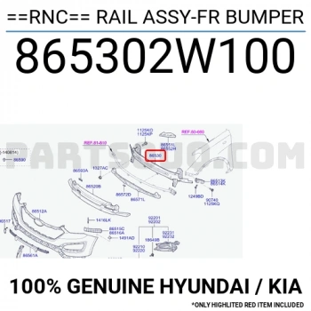 Hyundai Santa Fe Ön Tampon Demiri 2012-  (Oem No:  865302W100)