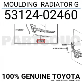 Corolla 2019- Panjur Bandı Nikelaj Sağ Oem No (53124-02460)
