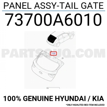 Hyundai i30 2012-2016 bagaj kapağı Oem No (73700A6010)