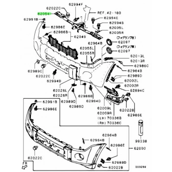 Mitsubishi Pajero Ön Tampon Demiri 2007- (Oem No:  6400A526)