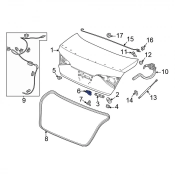 Bagaj Kilidi Civic 2022 Sonrası Fe (Oem No:74851T20003)