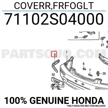 Tampon Bandı Civic Ön Sağ  1996-1998 Sedan / H.B (Oem No:71102S04000)