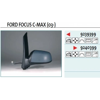 Ford C-Max 2003- Dış Dikiz Aynası Sağ 10H7P (Oem No:3M5117682Cs)