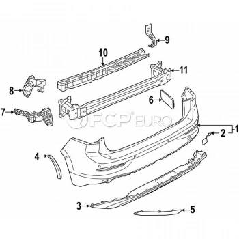 Volkswagen Golf Vııı Arka Tampon Braketi Alt Sağ 2020- (Oem No:  5H6807394D)