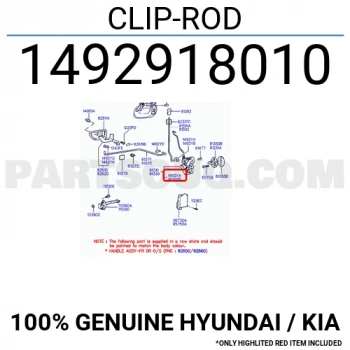 H100 Mın 93  Kapı Kilit Klipsi  (Oem No:1492918010)