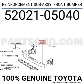 Toyata Avensis Ön Tampon Demiri 2003- (Oem No:  5202105040)