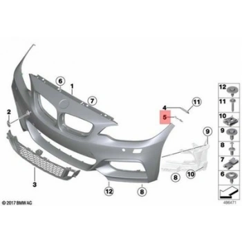 Bmw F20 21 22 23 2010 2016 Tampon Ön Braketi M Sağ    (Oem No:51117272556)