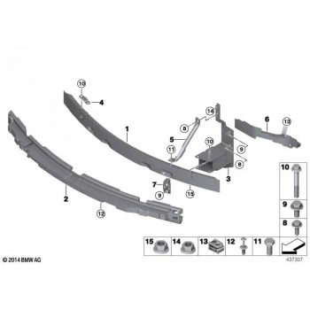 Bmw X5 X5 F16 Ön Tampon Braketi Sol 2013- (Oem No:  51117315959)