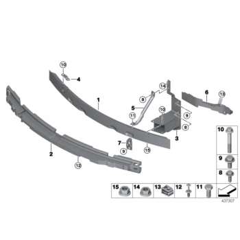 Bmw X5 X5 F16 Ön Tampon Braketi Sağ 2013- (Oem No:  51117315960)