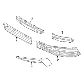 Bmw G30 G31 2017  Tampon Ön Izgara Kaplama Sol   (Oem No:51117385281)