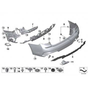 Bmw G20 2017  Tampon Arka (M ) (Oem No:51128099905)