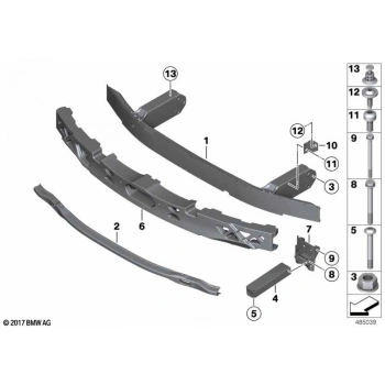 Bmw F 2007 Ön Tampon Braketi 5 Kapı Sol 2010- (Oem No:  51647247665)
