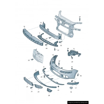 Volkswagen Golf Plus Ön Tampon Bandı Sıyah Sağ 2005  (Oem No:  5M08076569B9)