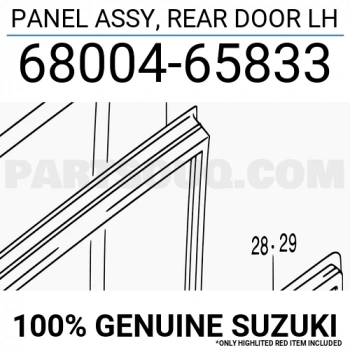 Suzuki Grand Vitara Arka Kapı Sol 2007  (Oem No:  68004-65833)