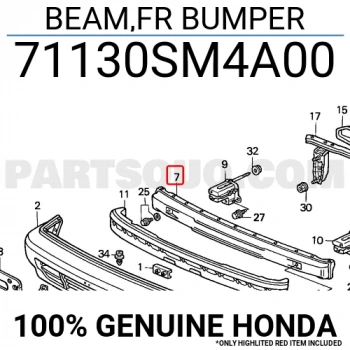 Honda Accord Ön Tampon Demiri 1990--1993 (Oem No:  71130Sm4A00)
