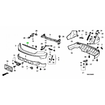 Honda Crv Ön Tampon Demiri Üst 2007- (Oem No:  71146Swa000)