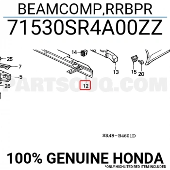 Honda Civic Arka Tampon Demiri Sedan 1992-1995 (Oem No:  71530Sr4A00Zz)