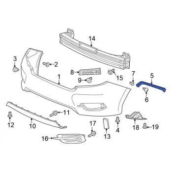 Honda Civic Fc5 Arka Tampon Braketi Sol 2016- (Oem No:  71598-Tba-A00)