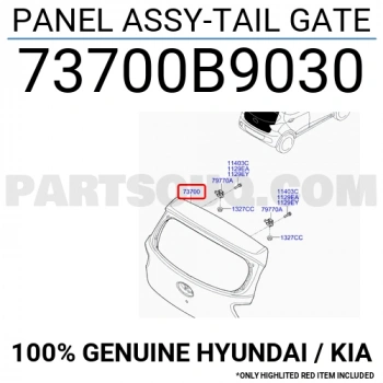 Hyundai İ10 Bagaj Kapağı 2013- (Oem No:  73700B9030)