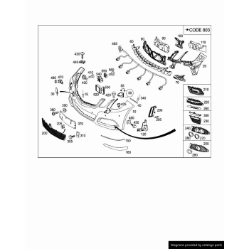 Mercedes E Class Ön Tampon Çeki Demiri Kapağı 2009 (Oem No:  A21288500229999)