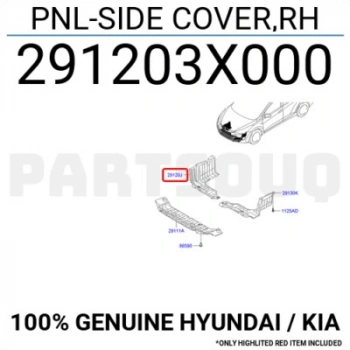 Karter Muhafazası Elantra 2011-2013 Sağ (1 Adet) (Oem No: 29120-3X000)