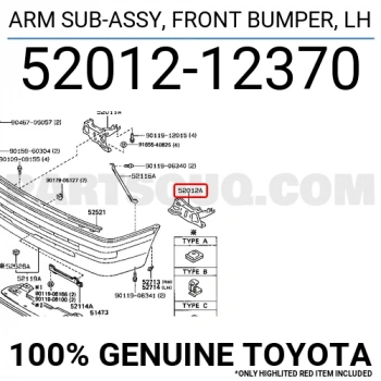 Tampon Demiri Corolla Ae92 Ön Sol Oem No: 52012-12370
