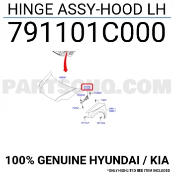 Kaput Menteşesi Getz Sol Oem No: 79110-1C000