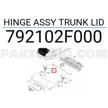 Kaput Ve Bagaj Menteşesi Cerato Dizel 2005-2009 Sol  Oem No: 79210-2F000