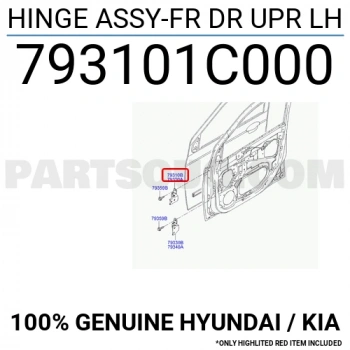 Kapı Menteşesi Getz Dizel 2009 Benzinli 2006 Ön Sol Üst Oem No: 79310-1C000