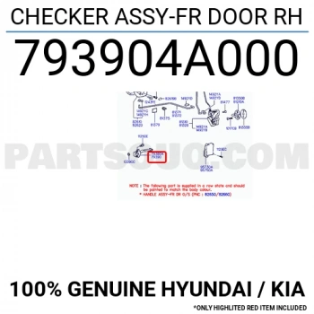 Kapı Gergisi Starex Ön 02= Sağ (1 Adet) (Oem No: 79390-4A001)