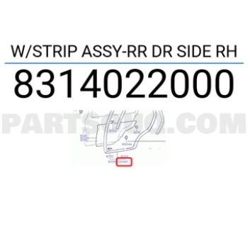 Kapı Toz Lastiği Accent 1995-1999 Arka Sağ Oem No: 83140-22000