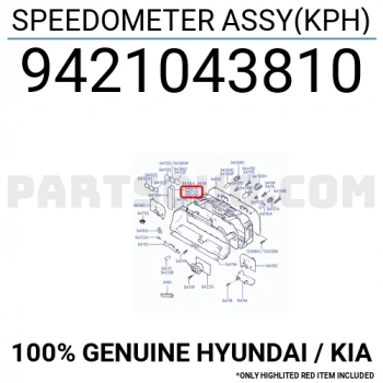Saat Kilometre H100 1997-2001 Oem No: 94210-43810