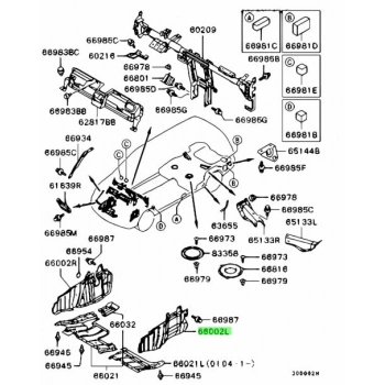 Karter Muhafaza Lancer 2003-2007 Yan Sol  Oem No: Mr479170