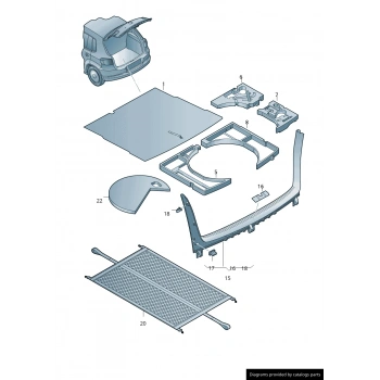 Volkswagen Golf5 2004 2010 Arka Panel Kaplaması  (Oem No:1K6863459T82V)