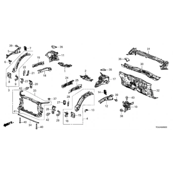 Honda Civic- Hb- 2016-2021  Ön Panel (Tyg) (Oem No:71410Tgga01)