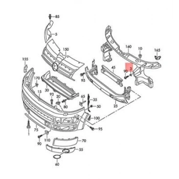 Volkswagen T5,5 2010  Tampon Bağlantı Braketi Sol   (Oem No:7E0805233A)