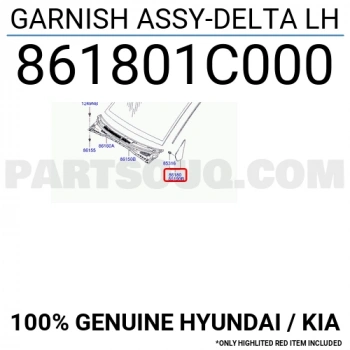 Getz 2006  Kapı Aynası Köşe Bak. Dış   Sol  (Oem No:861801C000)