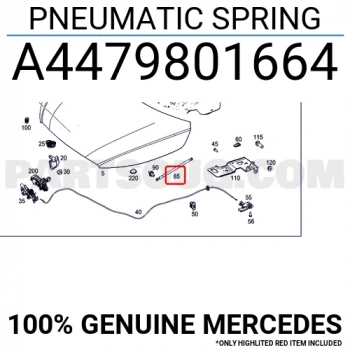 Mercedes 447 2014- Motor Kaput Amortisörü  (Oem No:A4479801664)