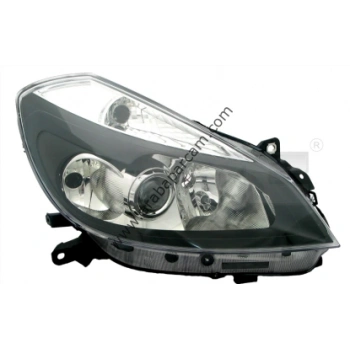 Renault Clio 2005-2008 Ön Far Mercekli Elektrikli Motorlu Gündüz Farlı Hatchbak Sol (Oem No: 7701061075)