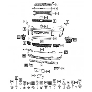 Jeep Cherokee (2022 Yılında Çıkan Kasa) Grand Ön Sis Lambası Kapağı Sağ (Oem No: 7Gu45Dx8Aa)